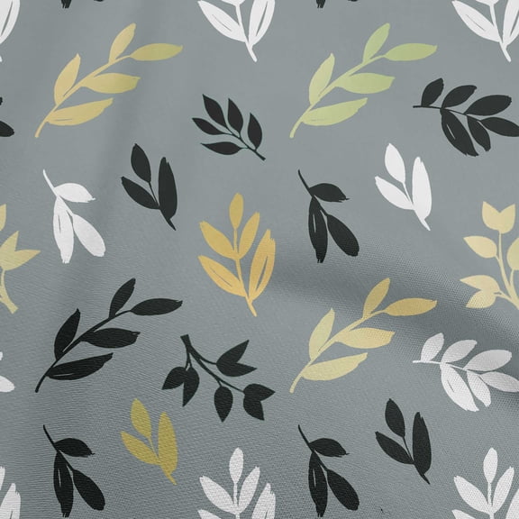 oneOone Polyester Spandex Gray Fabric Florals Diy Clothing Quilting Fabric Print Fabric By Yard 56 Inch Wide