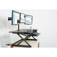 thumbnail image 6 of Rocelco 46" Large Height Adjustable Standing Desk Converter | Quick Sit Stand Up Triple Monitor Riser | Gas Spring Assist Computer Workstation | Retractable Keyboard Tray | Black (R DADRB-46), 6 of 7