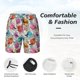 thumbnail image 3 of Fotbe Skulls and Roses Traje de Baño para Hombre – Shorts de Natación de Secado Rápido con Forro y Bolsillos-XX-Large, 3 of 6