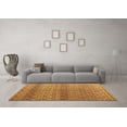 thumbnail image 3 of Ahgly Company Indoor Round Abstract Orange Modern Area Rugs, 3' Round, 3 of 4