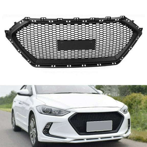 Labwork Front Bumper Grille Honeycomb Mesh Grill Fit for 2017 2018 Hyundai Elantra