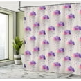 thumbnail image 5 of Ambesonne Retro Shower Curtain, Geometric Mosaic Dots, 69"Wx75"L, Purple Grey Pink, 5 of 5