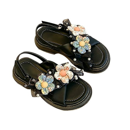 

Toddler Girl Black Comfy Sandals 9 Years-9.5 Years