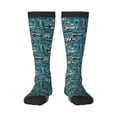 thumbnail image 2 of Lsque Modern Excavator Printed Crew Socks Men's Women's LightWeight Thin Casual Calf Socks ,Knee High Socks,Cotton Socks, 2 of 9