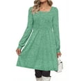 thumbnail image 3 of Fantaslook Square Neck Long Sleeve Dresses for Women Casual Trendy Sweater Dress with Pockets, 3 of 9
