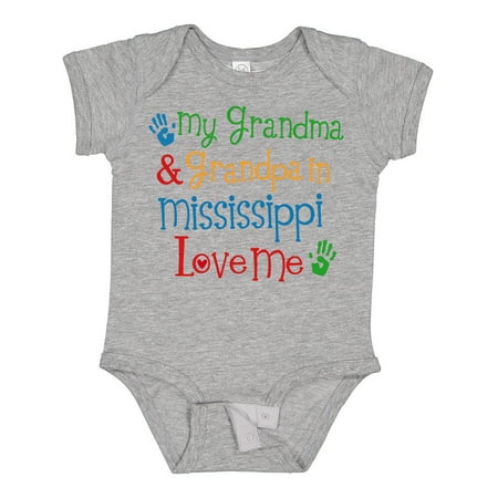 

Inktastic Mississippi Grandma Loves Me Gift Baby Boy or Baby Girl Bodysuit