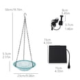 thumbnail image 3 of 4W Solar Hanging Bird Bath Solar Birdbath Water Dispenser Outdoors Decor Bath Shower Bowl Kit Garden Gift Yard Patio Backyard Decor, 3 of 9