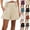 Beige, variant on Gspmoly Shorts Women, Women Cotton and Linen Comfortable and Fashionable Straight Leg High Waisted Solid Color Pocket Beach Shorts Plus Size Shorts for Women Clearance Sale Purple XXL