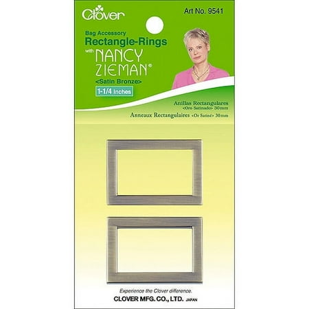 Clover Nancy Zieman's Bag Hardware Satin Bronze Rectangle Rings