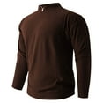 thumbnail image 1 of pstuiky camisas de hombre de manga larga, Suéter de punto cálido de color sólido de moda informal para hombre, manga larga, top redondo tops de invierno para hombre m, 1 of 6