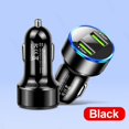 thumbnail image 1 of 1~5PCS Car Charger For Cigarette Lighter Smart Phone USB Adapter Mobile Phone Charger Dual USB Digital Display Voltmeter Fast Style A 1pc, 1 of 6