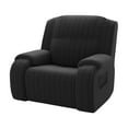 thumbnail image 2 of Funda para sillón de suave de Color sólido, de bolsillo lateral a prueba de polvo, serie de protección de muebles, Flexible para sala de Negro Macarena Funda de sofá, 2 of 8
