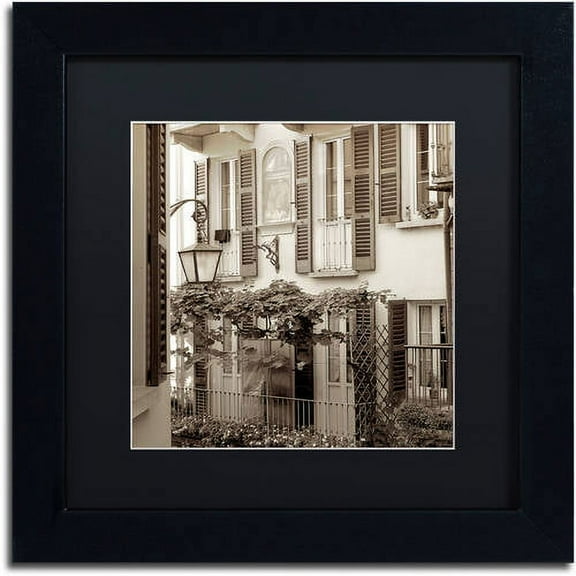 Trademark Fine Art "Bellagio I" Canvas Art by Alan Blaustein, Black Matte, Black Frame