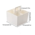 thumbnail image 3 of Desk Organizer With Handle Portable Storage Caddy Synthetic Multi-Compartment Office Materials Storage Bin For Desktop, Classroom, Home And Makeup Organizer Black 8.66X6.1X6.1In, 3 of 7