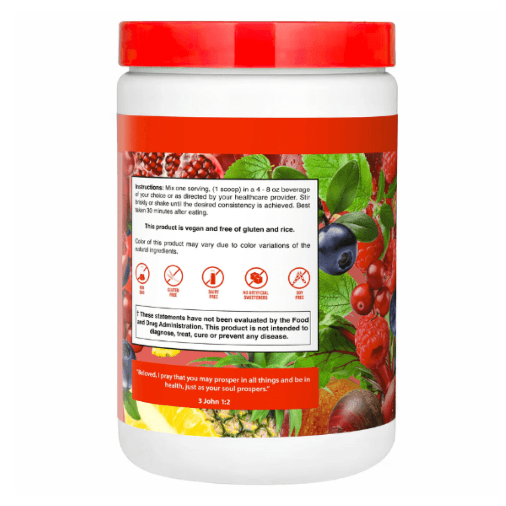 Dr. Colbert, MD Organic Red Supremefood | Berry Flavored Blend | by Divine Health | 10 Organic Fruits | Probiotics | Enzymes | Herbs | Fiber |  Antioxidants | Non-GMO | 30 Day Supply | 180g