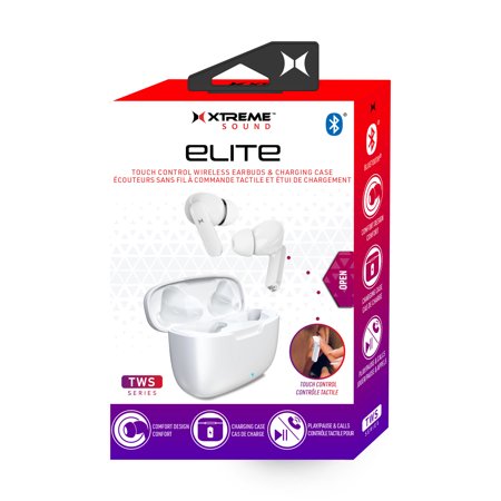 Xtreme True Wireless Headphones with Charging Case  White  XBE9-0128-WHT