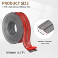 thumbnail image 2 of Uxcell Protector 2.4"x19.7 ft Self Adhesive Guard Dark Gray for Wall Table Floor, 2 of 5