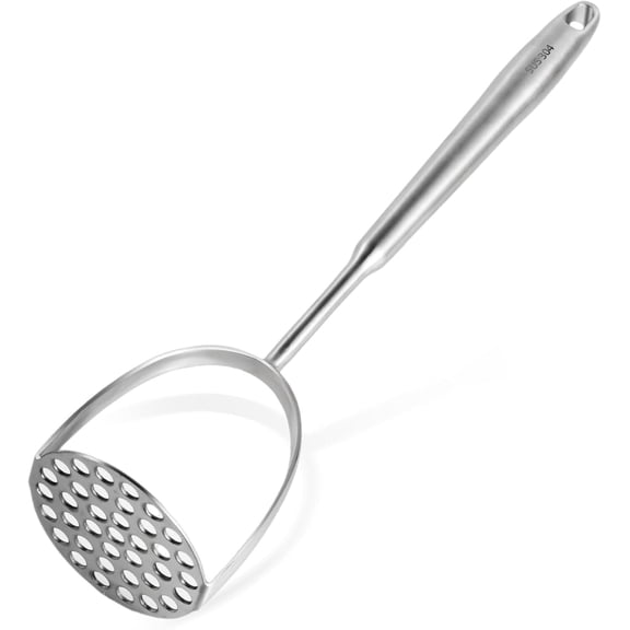 Potato Masher Stainless Steel,14Inch Long handle Potato Smasher, Mashed Potatoes Masher Kitchen Tool for Avocado,Potatoes, Beans, Vegetables, Large Heavy Duty Metal Mashing Utensil