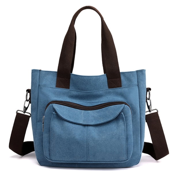 Bolso de lona de gran capacidad para mujer, bolso de mano para mujer, bolso de hombro sencillo, bolso bandolera