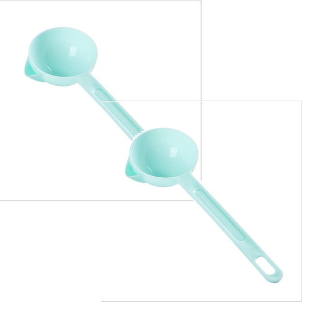 Oleegame 2PC Stainless Steel Cutlery Set PP Plastic Oil Separator Soup Spoon Food Fat Separator Oil Spoon Grease Filter Separator Pot Oil Filter Spoon Home Kitchen And Cooking Soup Colander Blue