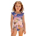 thumbnail image 4 of Swimsuit for Kids Girls Size 6-7 One Piece Swimsuit Summer 1776 American Flag Butterfly Bikini Sets Swim Flutter Sleeve Beach Vacation Happy Festival Bathing Suits Light pink 9-10 Years, 4 of 7