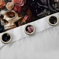 thumbnail image 4 of Homewish Teens Floral Gothic Skull Curtains Pack of 2 (42x84 Each),Pink Flowers Curtains Blackout,Bohemian Boho Bedroom Curtains,Ultra Soft Home Decor, 4 of 6