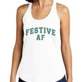thumbnail image 2 of Arch Festive AF Tank Top Fitted Racerback Women's Medium Heather Grey, 2 of 5