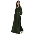 thumbnail image 3 of Bimba Women Islamic Prayer Dress With Hijab Cuff Sleeves Traditional Muslim Abaya Dresses, 3 of 7