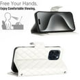thumbnail image 4 of compatible iPhone 15 Plus Rhombic Texture Flip Leather Phone Case with Lanyard Cheap and fine, 4 of 5