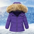 thumbnail image 6 of Odeerbi Toddler Boys Girls Ski Sui Waterproof Snowsuits Winter Down Jacket 2024 Fashion Solid Color Down Jackets Keep Thickening Warm Outdoor Coat Jumpsuit Set Purple 5-6 Years, 6 of 9