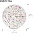 thumbnail image 3 of GZHJMY Colorful Flowers 60 Inch Round Tablecloth with Zipper Umbrella Hole Washable Spillproof Table Cloth Decorative for Picnic,Camping,Indoor and Outdoor, 3 of 7