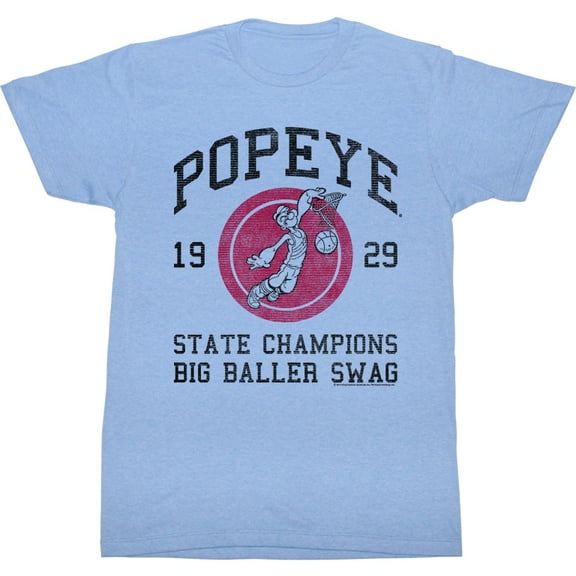 Popeye Comics Big Baller Swing Adult Short Sleeve T Shirt