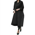 thumbnail image 5 of VONDA Women's Lapel Long Sleeve Buttons Dress Casual Dress, 5 of 7