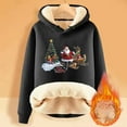 thumbnail image 2 of WILLBEST Sudadera para Mujer Womens Casual Plus Velvet Christmas Series Printed Long Sleeve Hooded Sweatshirt X-Grande, 2 of 4