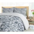 thumbnail image 5 of Ambesonne Floral Country Duvet Cover Sets, Sketchy Wild Flowers, 2-King, Purpleblue White, 5 of 7