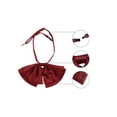 thumbnail image 3 of CORBATA PREATADA INSPIRADA CHIC PARA MUJERES, CON NUDO AJUSTABLE, ACCESORIO DE CUELLO, ROJO VINO, TALLA ÚNICA, 3 of 5