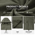 thumbnail image 5 of Iceglad Men's Thicker jacket Windbreaker, Full Zip Polyester Filled Sports Jacket with Pockets, Durable Outdoor Casual Outerwear for Fall Winter Layering, 5 of 8