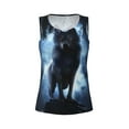 thumbnail image 5 of Goofa Night Scene of Wolves Printed Womens Workout Tops for Women Sleeveless Yoga Shirts Athletic Running Tank Tops Sleeveless Gym Clothes Workout Apparel-X-Large, 5 of 9