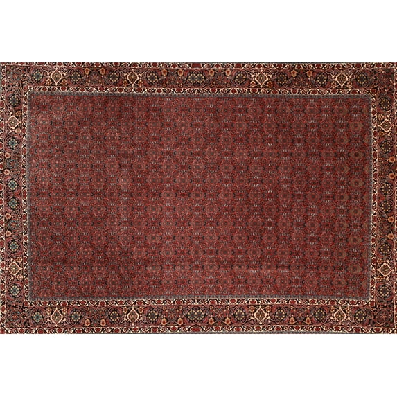 Ahgly Company Machine Washable Indoor Rectangle Traditional Sienna Brown Area Rugs, 4' x 6'