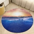 thumbnail image 4 of Bright Sunshine Through Deep Blue Sea Soft Bedroom Round Area Rug, Washable Cute Nursery Circle Throw Mat, Non-Slip Contemporary Small Low Pile Floor Carpet for Dorm Bedside, 4 of 6