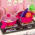 thumbnail image 2 of Juego de cocina TooyBing para niños, con luz y sonido, rosa, de 1 a 3 años, 2 of 7