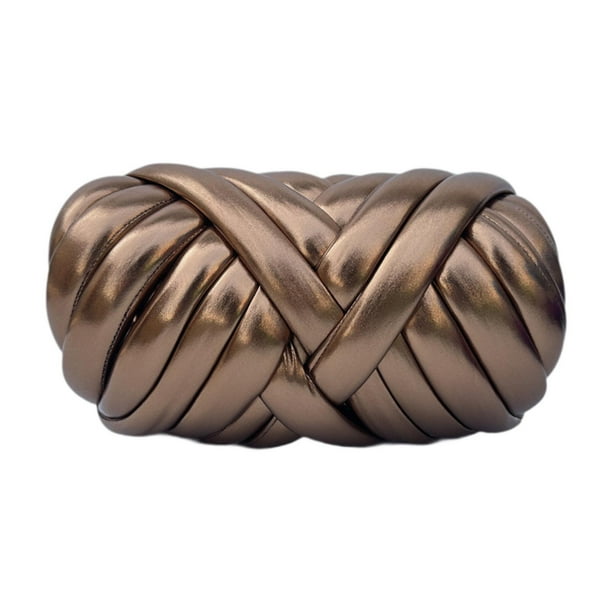 Hilo grueso para tejer a mano, 500 g, longitud de 15 m, peso Oro rosa