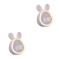thumbnail image 2 of Wosthever Reloj despertador de conejo, relojes digitales de escritorio para niños, música ajustable, dormitorio, mesita de noche, entrenador de Blanco 2Conjunto, 2 of 6