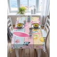 thumbnail image 3 of Colorful Easter Rectangle Tablecloth, Spring Watercolor Bunny Egg Flower Wood Grain Waterproof & StainResistant Tablecloth, Washable Oil-proof Table Cover for Dining/Party/Wedding/Buffet 52x70 In, 3 of 9