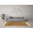 thumbnail image 3 of Ahgly Company Indoor Rectangle Checkered Brown Modern Area Rugs, 7' x 10', 3 of 4