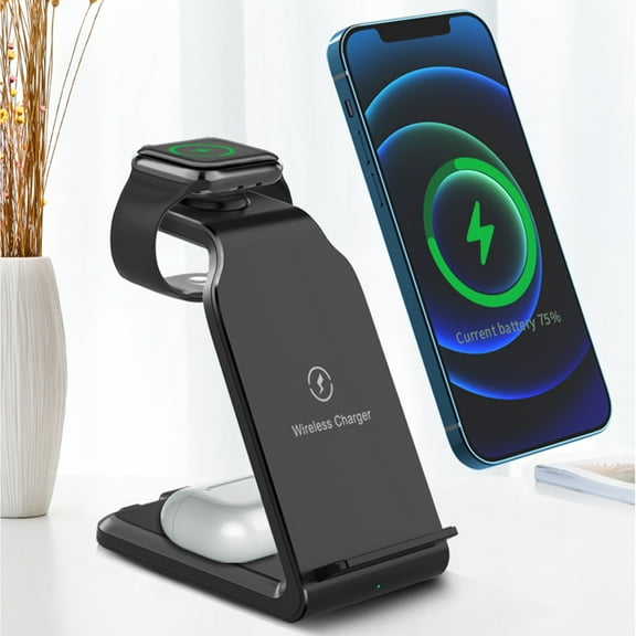 XGFHYJEH Charging Station, Wireless Charging Station, Charging Station for Multiple Devices, Wireless Charging, 15W 3 in 1 Charging Station, Wireless Charge, for Android, Iphone, Apple, Samsung, Ipad