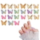 thumbnail image 1 of 21 piezas de dijes de uñas de mariposa 3D, cristales de diamantes de imitación transparentes, lazo de diamantes de imitación de mariposa de cristal para arte de uñas, diseño de belleza, decoración, 1 of 7