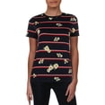 thumbnail image 2 of Lauren Ralph Lauren Womens Marrim Striped Floral T-Shirt, 2 of 2