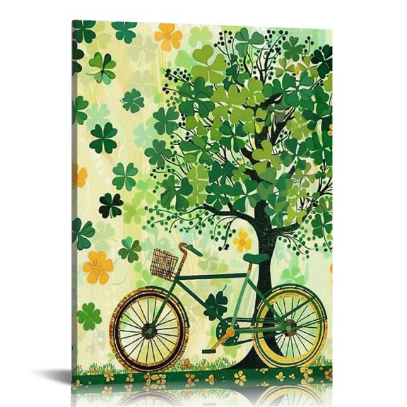 Acheng  St Patrick's Day Canvas Wall Art Irish Home Decor Prints 12x16 in