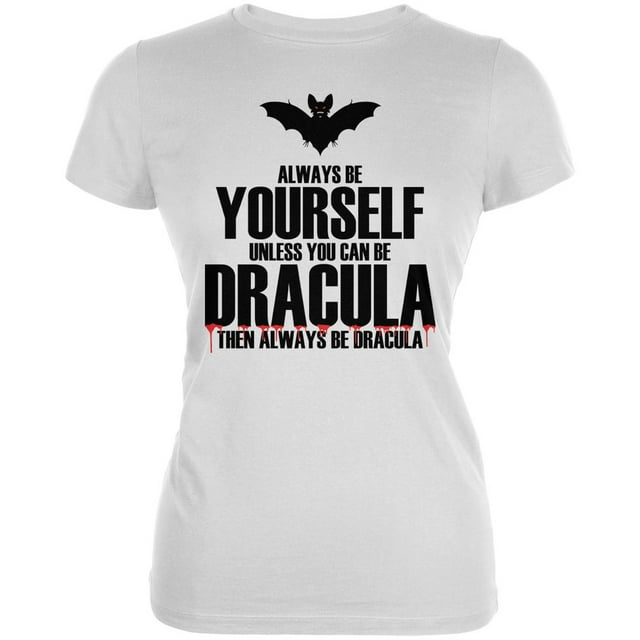Halloween Sois Toujours Toi-Même Dracula T-Shirt Doux Blanc pour Adolescentes